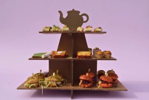 Vegetarische High Tea Vier Personen Vooraanzicht